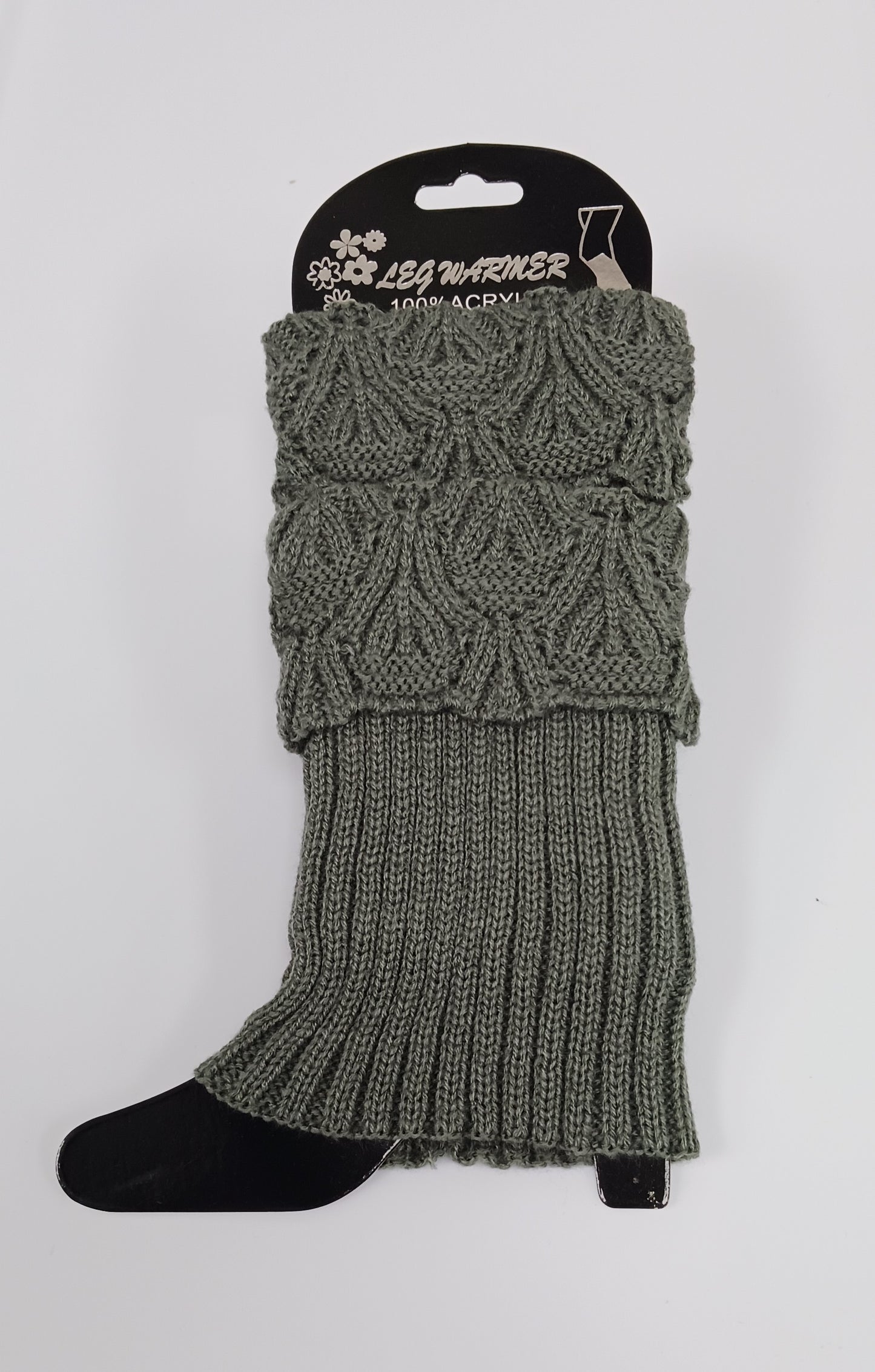 Women's Knitted Fold Over Solid Short Lee Warmers Boot Socks Sweater Boot Cuffs One Size