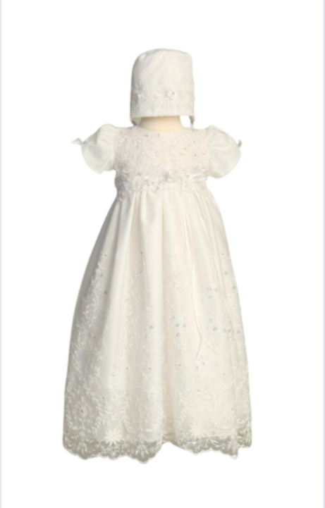 Baby Girls Baptism Embroidred Baptism Gown Sofia