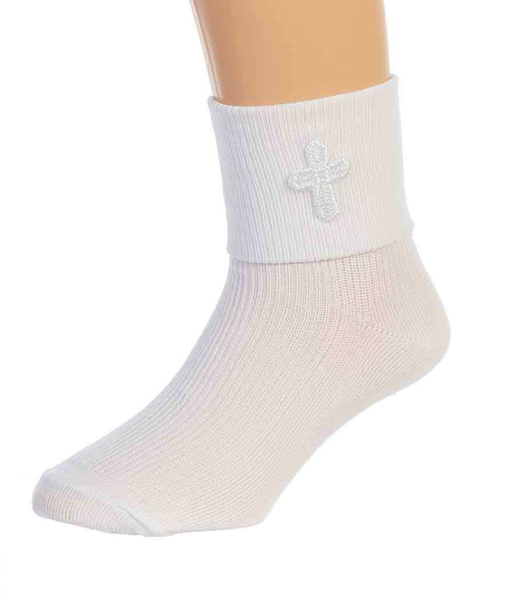 Boys Sock Boys Baptism, Christening and First Holy Communion socks with Cross design - Little N Kute Boutique