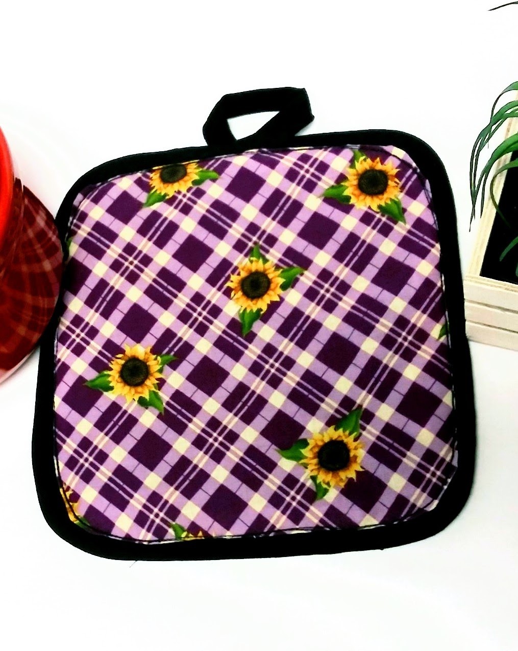 Sunflower Hanging Dish Towel w/ Pot Holder