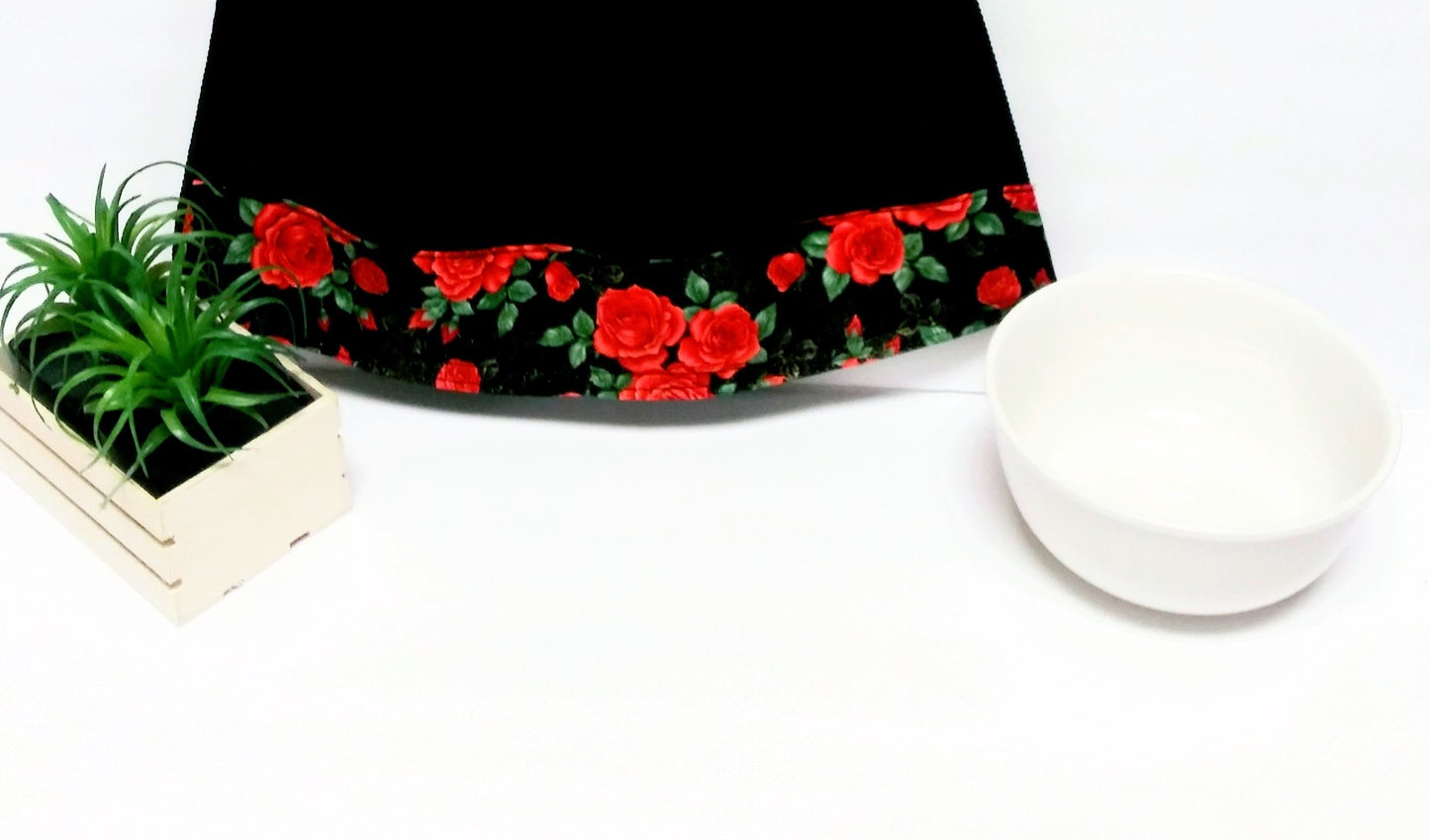 Red Black Hanging Dish Towel w/ Pot Holder