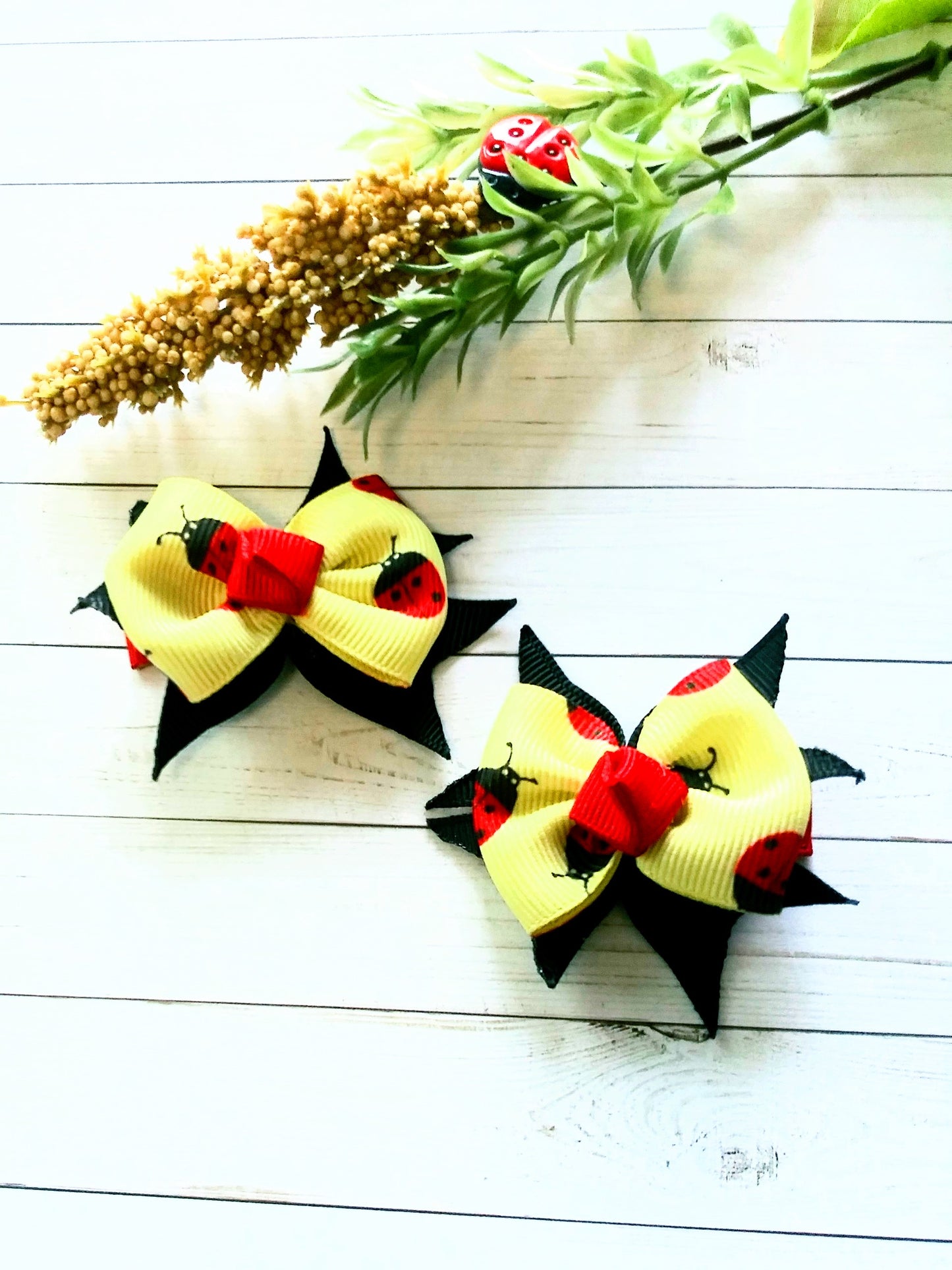 Baby Girls Small Ladybug Infants Clippies