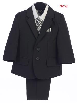 Boys Dark Gray Suits 5 pc Jacket Suit Size 6M-14 By Lito 3582 - Little N Kute Boutique