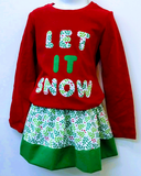 Girl's 2-piece Christmas Outfit - Little N Kute Boutique