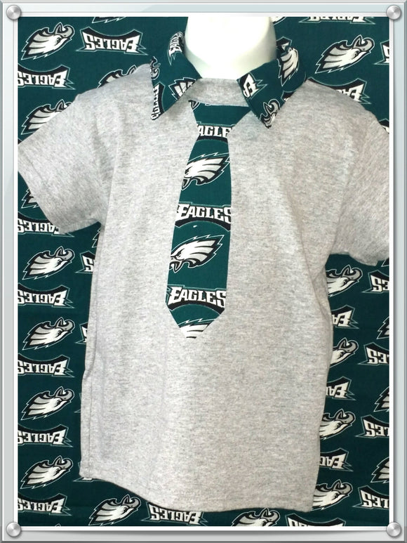Handmade BOYS Eagles Polo shirt personalized Shirt - Little N Kute Boutique