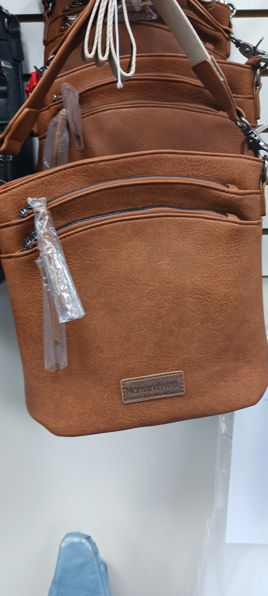 Montana West Crossbody Purses and Handbags for Women Medium Size Double Compartments with Adjustable Guitar Strap 10.63'' H