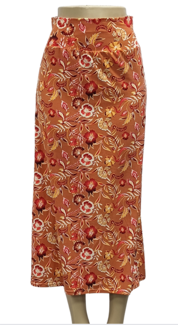 Handmade Floral Midi Skirts