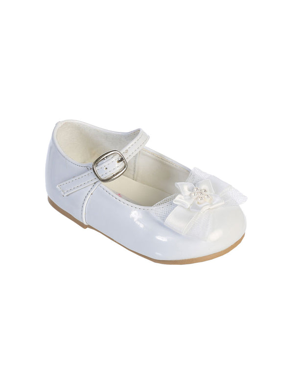 Baby White Shoes Infants Girls' w/ Bow - Little N Kute Boutique