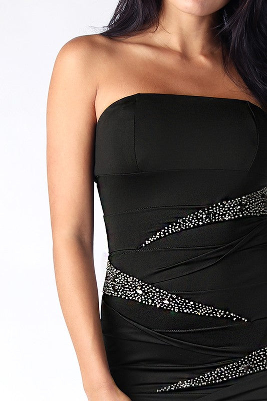 Short Black Cocktail Dress Prom - Little N Kute Boutique