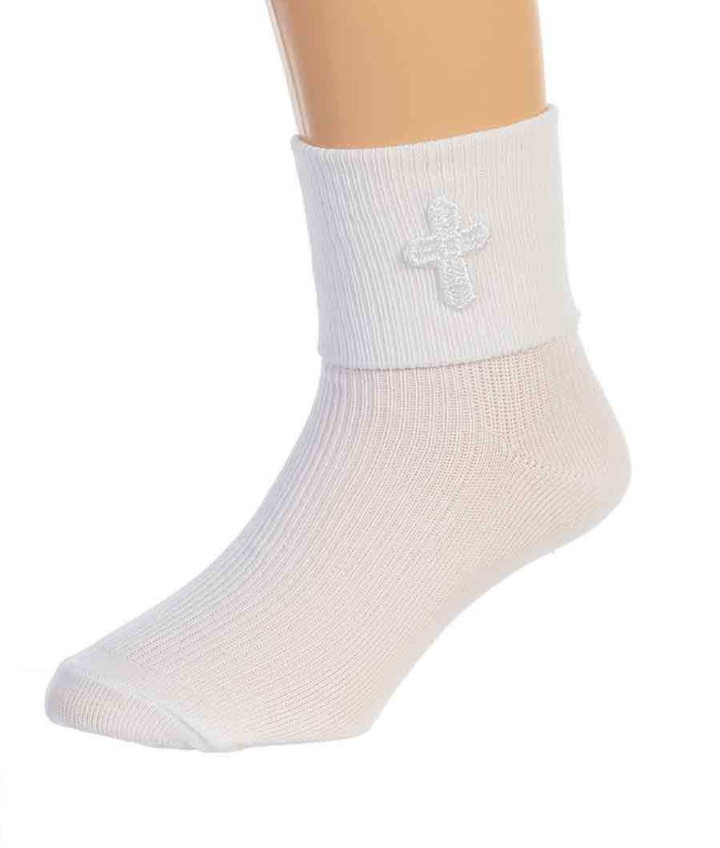 Boys  Sock Boys Baptism, Christening and First Holy Communion socks with Cross design - Little N Kute Boutique