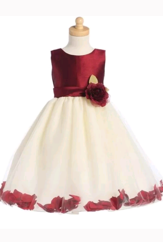 Flower Girls Dress Taffeta - Little N Kute Boutique