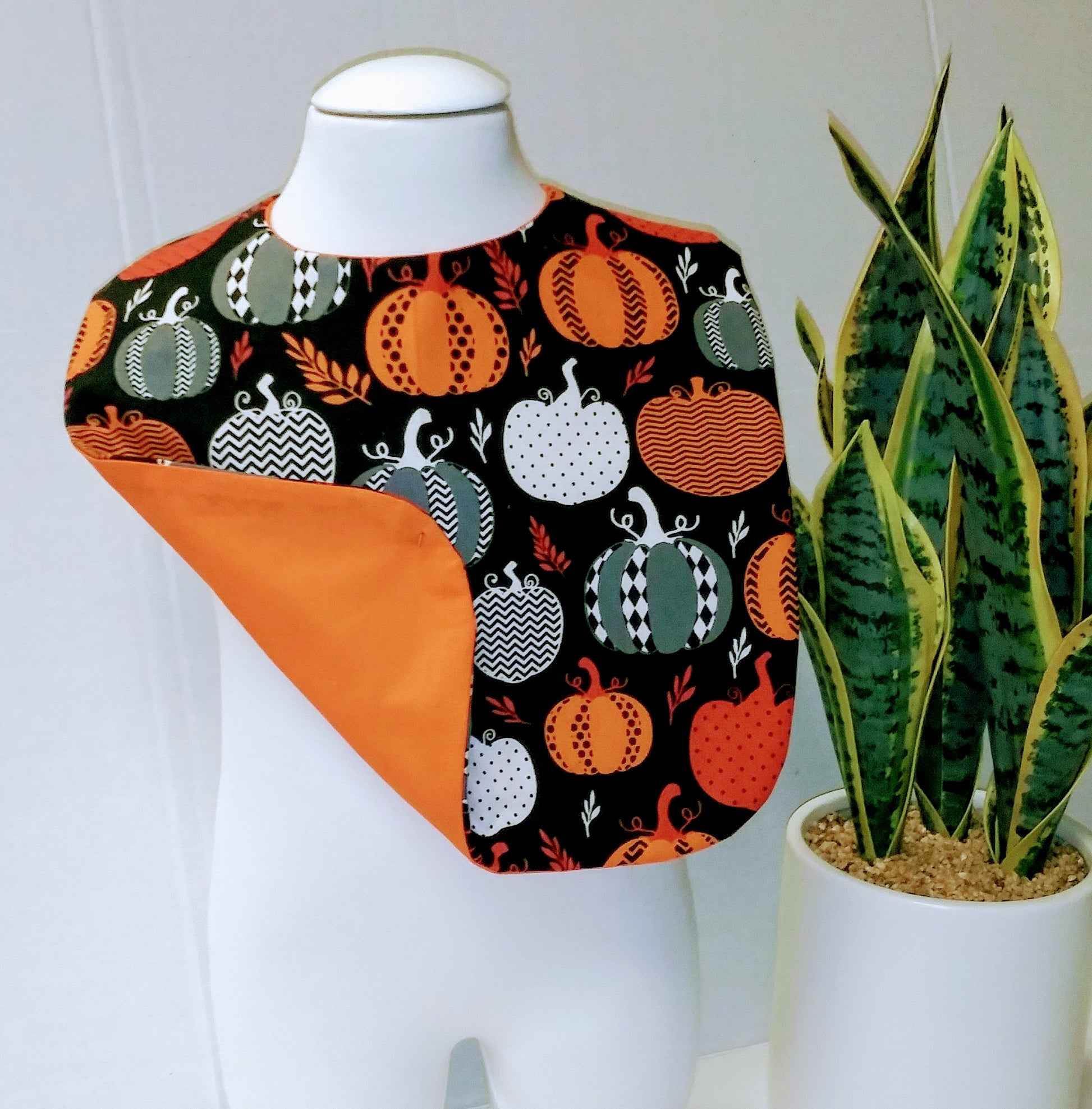 Handmade Boutique Style Baby Reversible Bib - Little N Kute Boutique