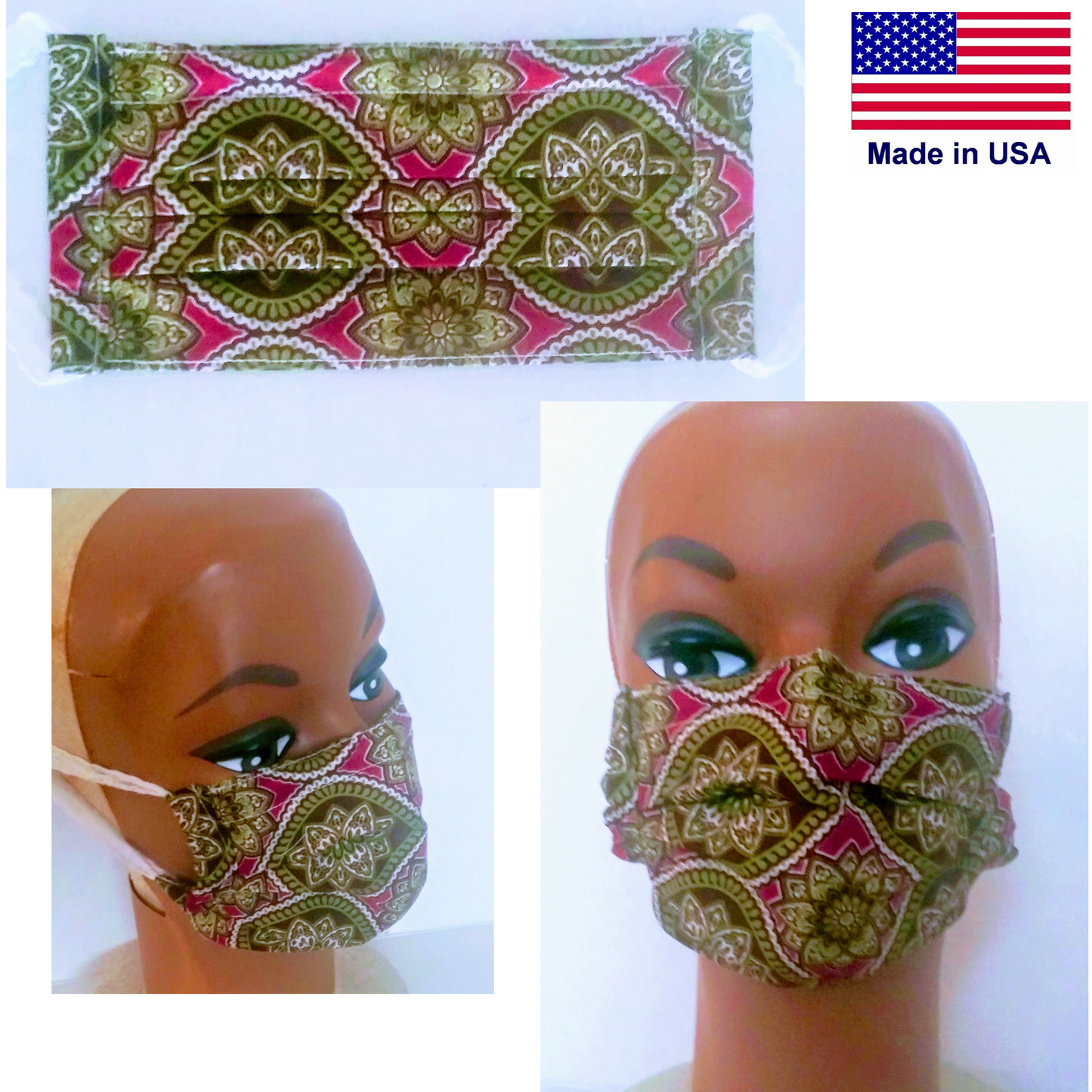 Reusable Adult Fabric Mask - Little N Kute Boutique