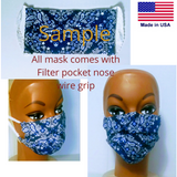 Polka Dots Cotton Fabric Mask - Washable & Reusable - Little N Kute Boutique