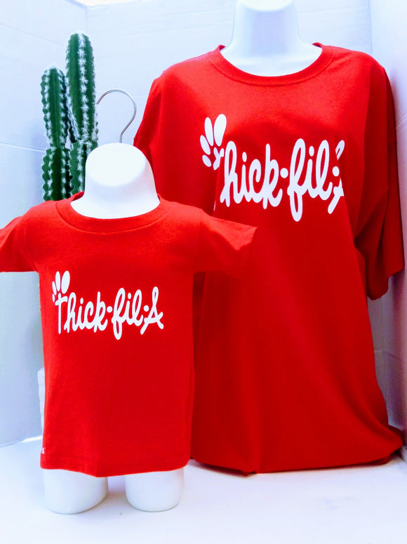 Mother and Daughter Matching Shirt Thick-fil-a Matching Set
