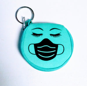 Mask Holder Keychain Pouch