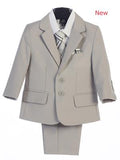 Boys  Light Gray Suits 5 pc Jacket  Suit By Lito 3582 - Little N Kute Boutique