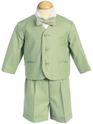 Eton and Shorts Style G740 - Pistachio Jacket  Shorts  Set - Little N Kute Boutique