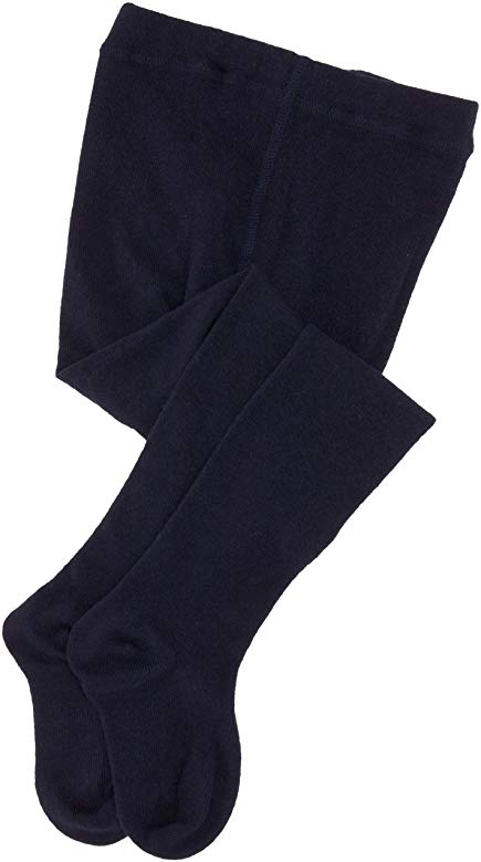Navy Piccolo Heavyweight Girls Tights - Little N Kute Boutique
