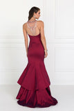 LONG JEWELED DRESS WITH TWO TIERED SKIRT BY ELIZABETH K GL2290 - Little N Kute Boutique