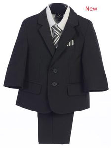 Boys Dark  Gray   Suits 5 pc Jacket  Suit Size 6M-14 By Lito 3582 - Little N Kute Boutique