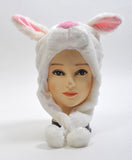 Animal Plush Hat - White Bunny - Little N Kute Boutique