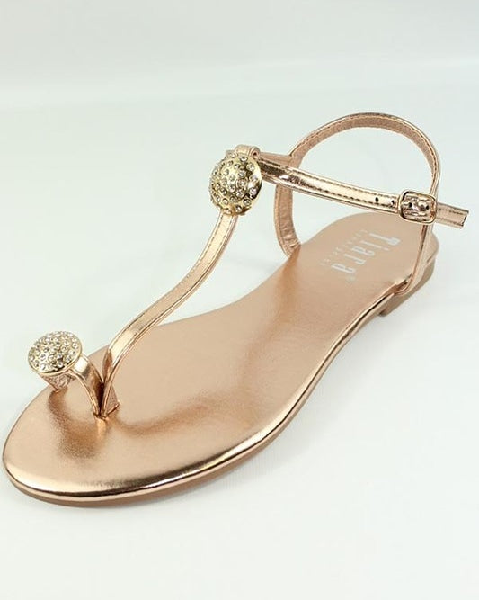 Rose Gold Tiara Women's Sandals - Little N Kute Boutique