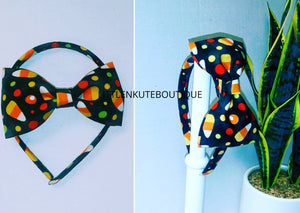 Interchangeable  Candy Cone Headband w/ Matching Bow - Little N Kute Boutique