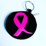 Breast Cancer  Awareness Mask Keychain Pouch