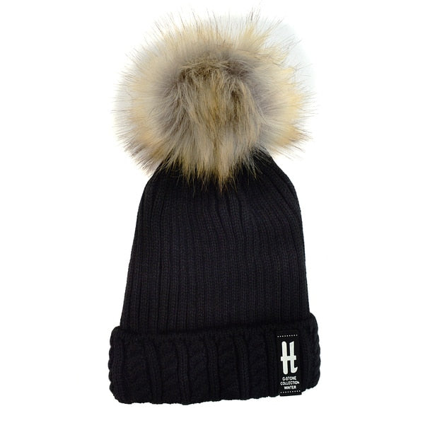 Winter Warm Wool Hat H G-Stone Collection Beanies Women's and Kids  Warm Caps - Little N Kute Boutique