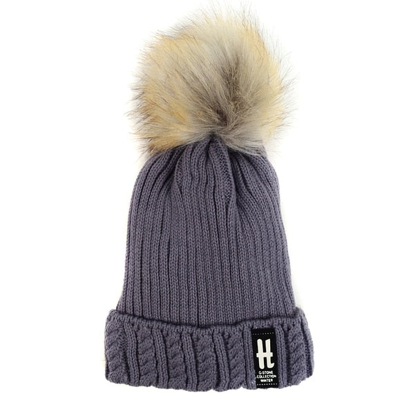 Winter Warm Wool Hat H G-Stone Collection Beanies Women's and Kids  Warm Caps - Little N Kute Boutique