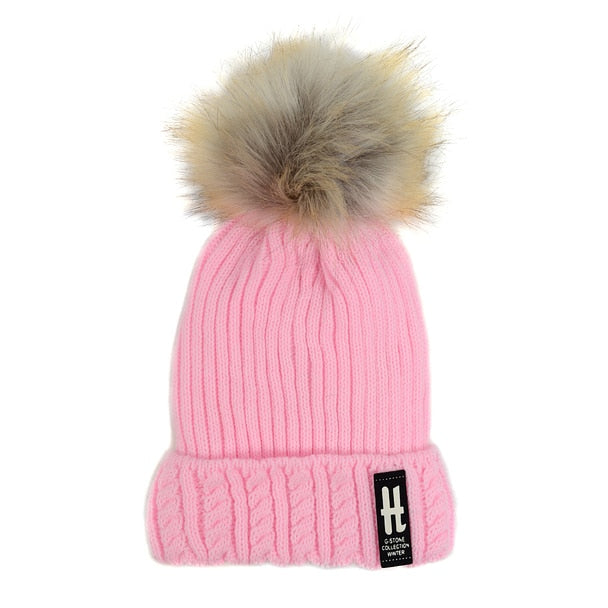 Winter Warm Wool Hat H G-Stone Collection Beanies Women's and Kids  Warm Caps - Little N Kute Boutique