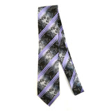 Men's Stripes Necktie  Microfiber Poly Woven Tie - - Little N Kute Boutique