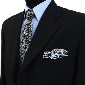 Men's Paisley Tie & Matching Pocket Round  Handkerchief /Hanky Set - Little N Kute Boutique