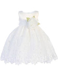 Flower Girl Dress Shantung Bodice w/ Tulle Skirt - Little N Kute Boutique