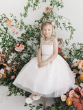 Communion Dress Illusion with Tulle Skirt LNK5702