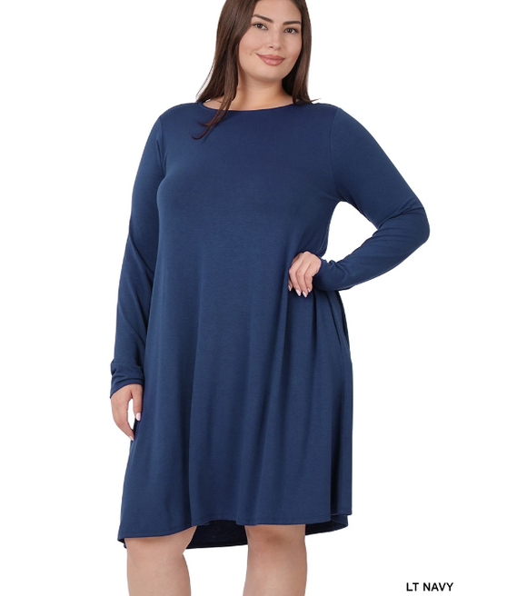 Flared Dress with Side Pockets