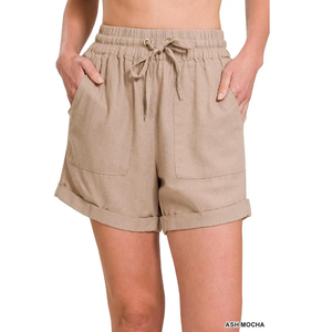 Linen Shorts with Sting
