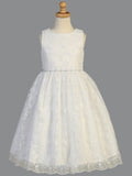 Embroidered Tulle Communion Dress LNKSP993
