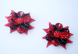 Ladybug Toddler/Infants Hair Bows/ Clippies - Little N Kute Boutique