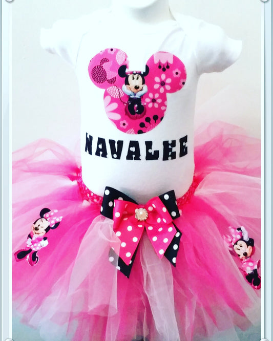 Birthday shirt  with tutu skirt boutique birthday hat. party outfit - Little N Kute Boutique