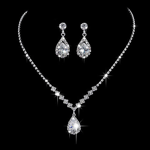 Bridal Prom Jewelry Necklace Set - Little N Kute Boutique