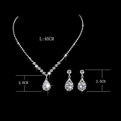 Bridal Prom Jewelry Necklace Set - Little N Kute Boutique